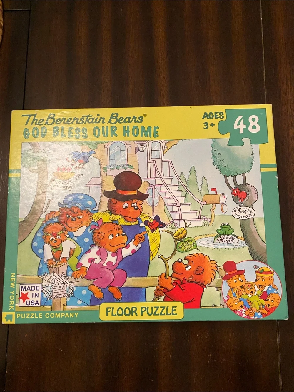 The Berenstain Bears 'God Bless Our Home' 48-Piece Floor Puzzle - Green